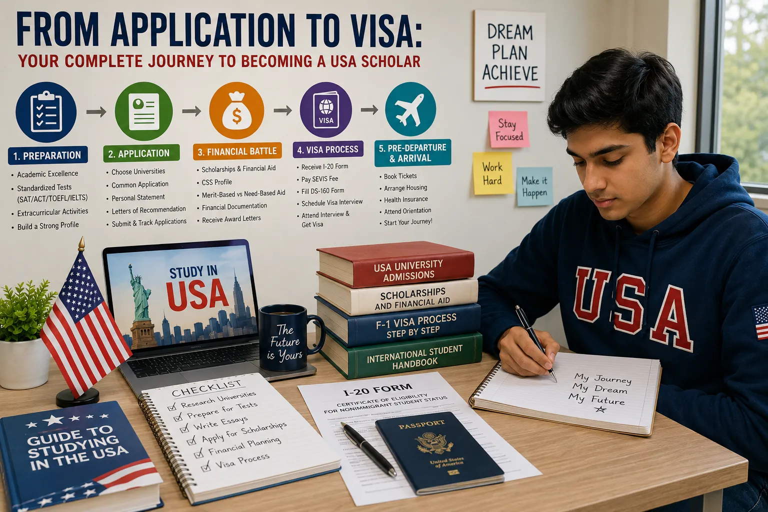 From Application to Visa: Your Complete Journey to Becoming a USA Scholarship